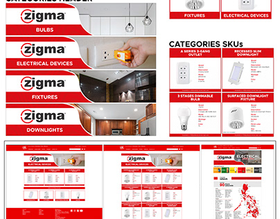 Zigma Website Thumbnail categories & Header