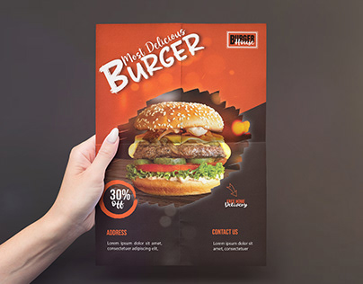 Delicious burger- food flyer design