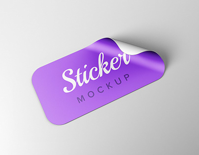 Sticker mockup template design
