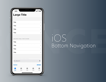 iOS Bottom Navigation (Concept)