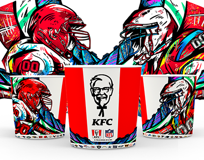KFC-NFL 2023 / Packaging / Ilustracion
