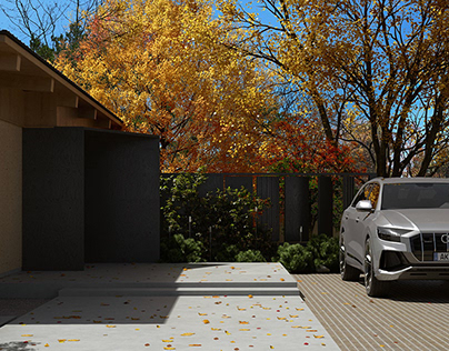 MODULAR HOUSE | autumn exterior renders