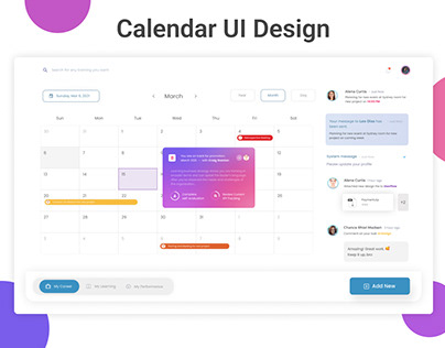 Calendar UI Design