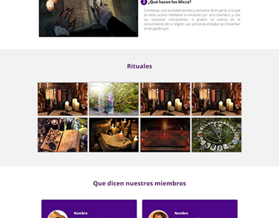 Landing Page Wicca