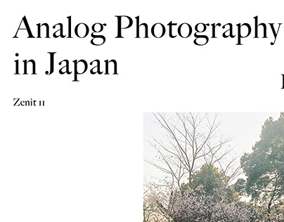 Analog Photography in Japan