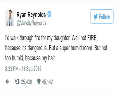 20 Funniest Ryan Reynolds Tweets