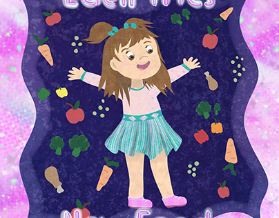 Children's Book Illustration: Eden tries new foods