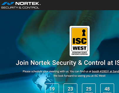 Nortek Security & Control mini-site for ISC West show.
