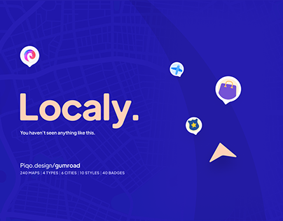 Localy — Map kit × 6 Cities in 10 Styles