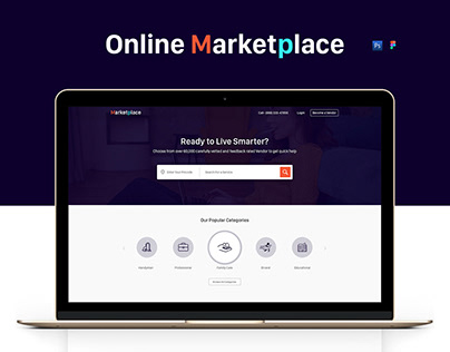 Online Marketplace | UI/UX Landing Page