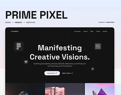 Design agency website design - Prime Pixel