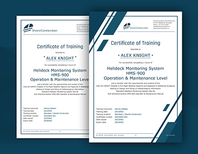 Certificate Design - Certificate of Training