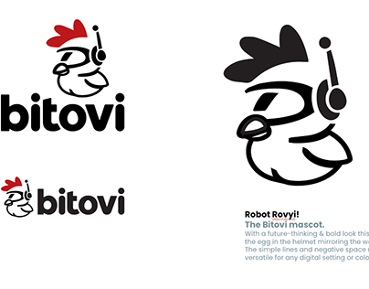 Chicken Robot Logo for Cool Tech Company