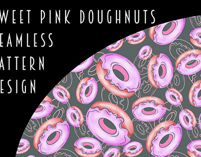 Sugar Rush Bliss: Sweet Pink Doughnuts Pattern