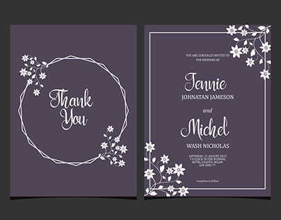 Wedding Invitation Floral templates