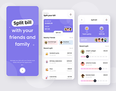 Split bill - Mobile application design