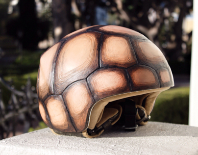 Turtle shell helmet