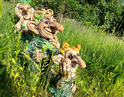 Scandinavian trolls sculpture troll figure statue nord
