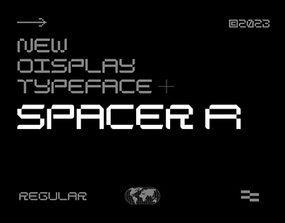 Project thumbnail - SPACER R Regular / DISPLAY TYPEFACE (FREE FONT)