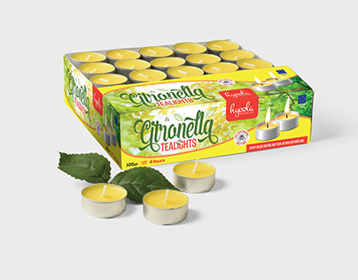 Citronella Tealights Package Design