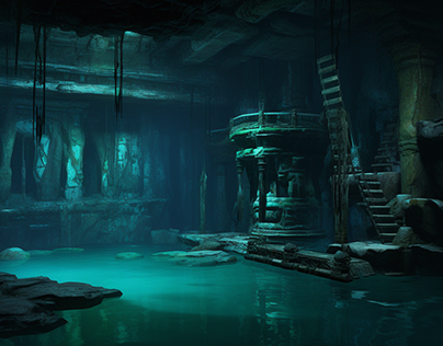 Project thumbnail - flooded residence of noble house-environment concept