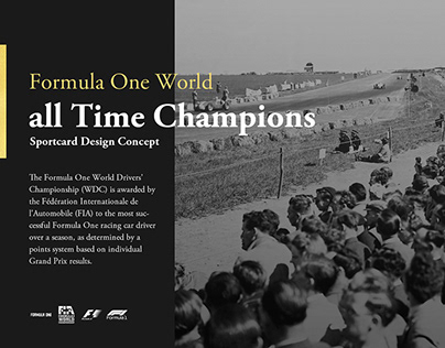 Formula 1 - All Time Champs Sportcard Design Concept