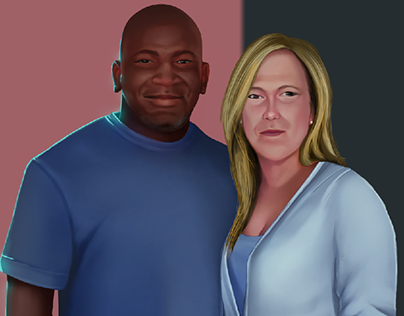 Mixed Race Portrait Art