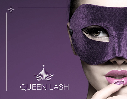 Logo and printing for QUEEN LASH eyebrow and eyelash