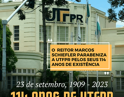 Publicação comemorativa de 114 da UTFPR