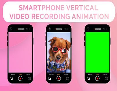 4K Smartphone Vertical Video Recording Animation