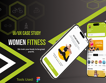 women Fitness Mobile App UI Case study