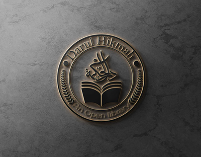Library Calligraphy Logo Design