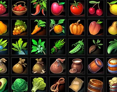 RPG farming Icons.