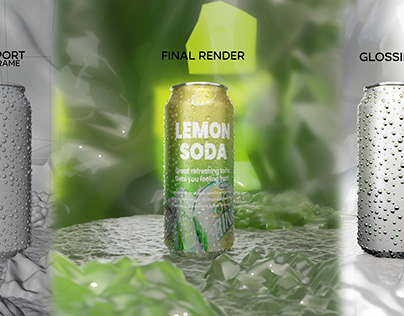 Soda Can 3D render