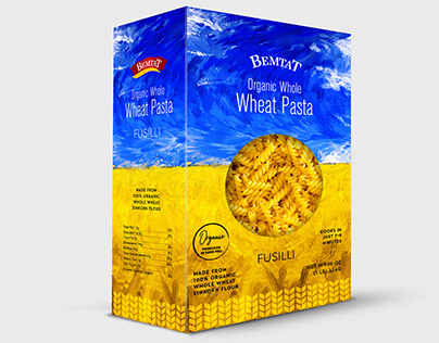 Bemtat Organic Whole Wheat Pasta Package Design