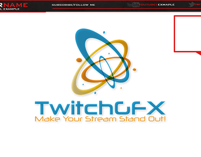 Simple Red Black Stream Overlay Template