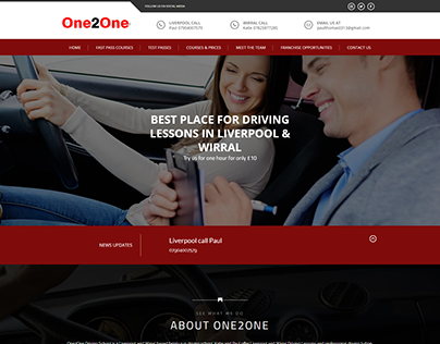 Driving Lesson Website Design