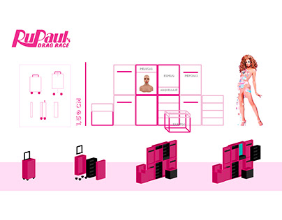 Diseño de espacio y producto para Rupaul Drag Race