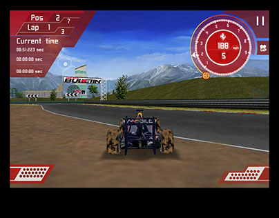 Ferrari race game HUD