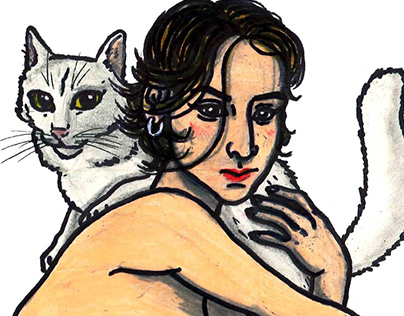 Valentina y su gato | Ilustración (2022)