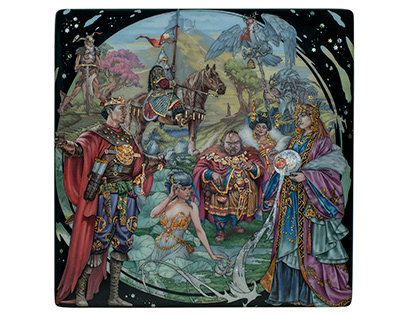 Fairy tale "Silver saucer and liquid apple"