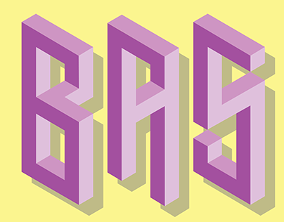 BAS isometric typography