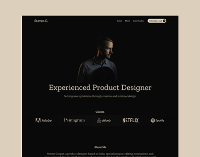 Product designer portfolio design