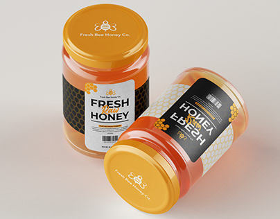 Honey packaging design (Fresh Raw Honey) !