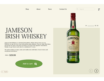 Liquor Store Website Page