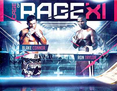 MMA Boxing Flyer Martial Arts Combat Poster