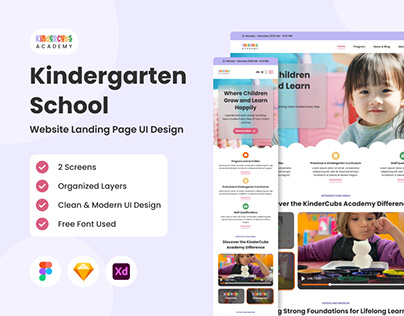 KinderCubs Academy - School Website Landing Page