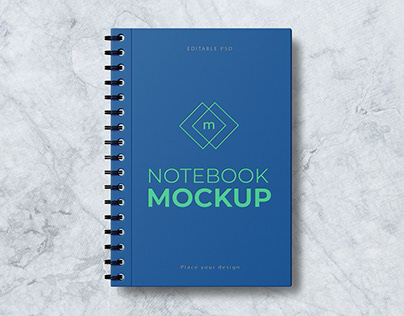 Free Spiral Notebook Mockup PSD