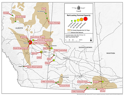 CANADIAN CRUDE EXPORTS BY RAIL