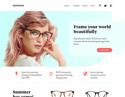 Project thumbnail - Muatamu, Online Glasses Retailer